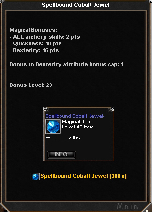 Picture for Spellbound Cobalt Jewel  (Hib) (archery)