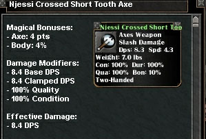 Picture for Njessi Crossed Short Tooth Axe (2h)