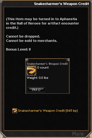 Picture for Snakecharmer's Weapon Credit