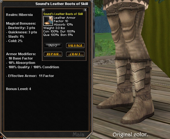 Picture for Sound's Leather Boots of Skill (Hib)