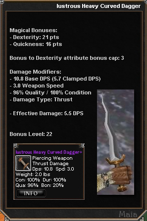 Picture for Lustrous Heavy Curved Dagger