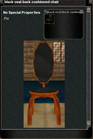 Picture for Black Oval-back Cushioned Chair