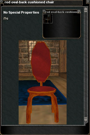Picture for Red Oval-back Cushioned Chair
