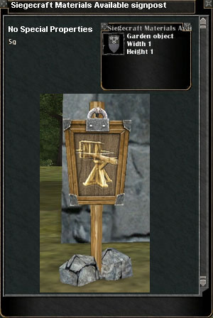 Picture for Siegecraft Materials Available Signpost