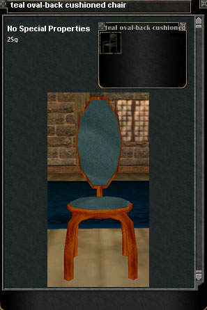 Picture for Teal Oval-back Cushioned Chair
