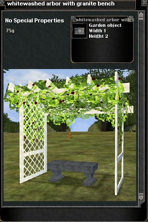 Picture for Whitewashed Arbor with Granite Bench