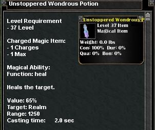 Picture for Unstoppered Wondrous Potion (Mid)