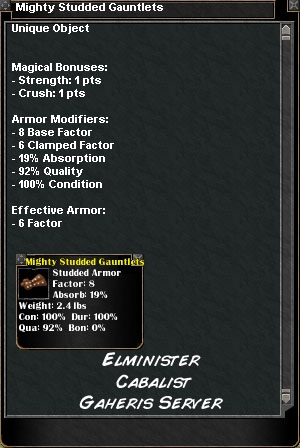 Picture for Mighty Studded Gauntlets (u)