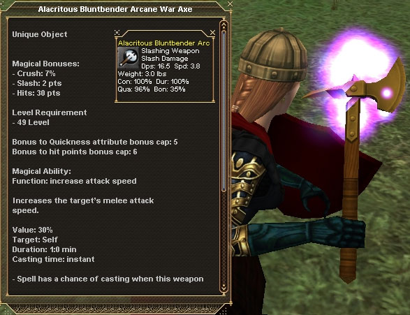 Picture for Alacritous Bluntbender Arcane War Axe (Alb) (u)