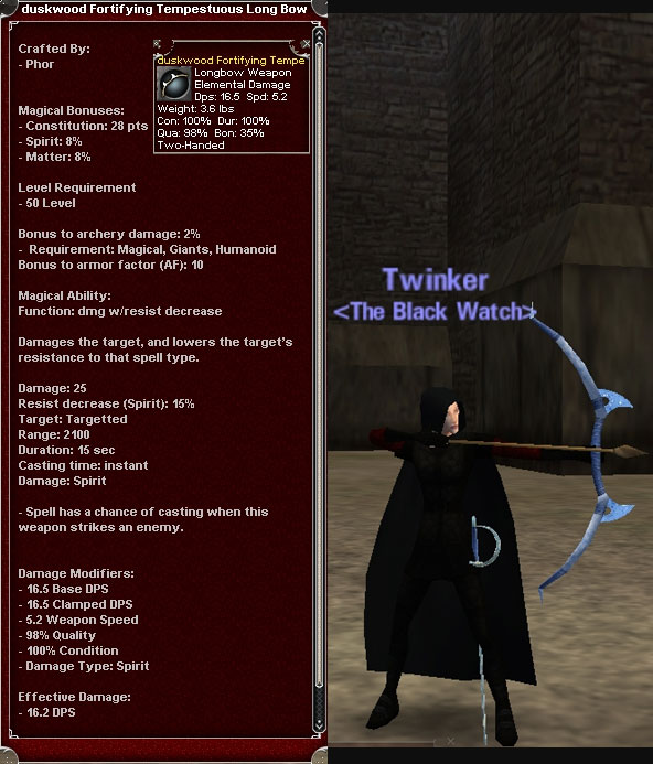 Picture for Duskwood Fortifying Tempestuous Long Bow