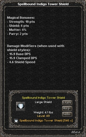 Picture for Spellbound Indigo Tower Shield (Alb)