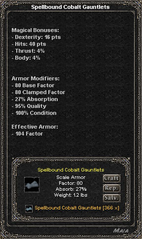 Picture for Spellbound Cobalt Gauntlets (Hib) (scale)