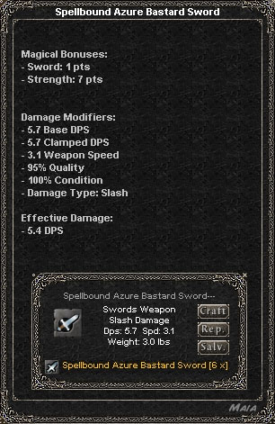 Picture for Spellbound Azure Bastard Sword (Mid)