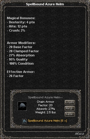 Picture for Spellbound Azure Helm (Mid) (chain)