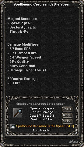 Picture for Spellbound Cerulean Battle Spear (Mid)