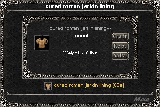 Picture for Cured Roman Jerkin Lining