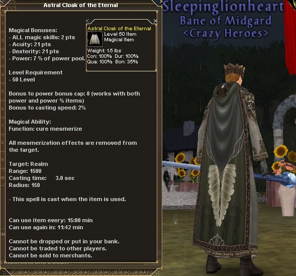 Astral Cloak of the Eternal (Alb) :: Items :: Dark Age of Camelot :: ZAM