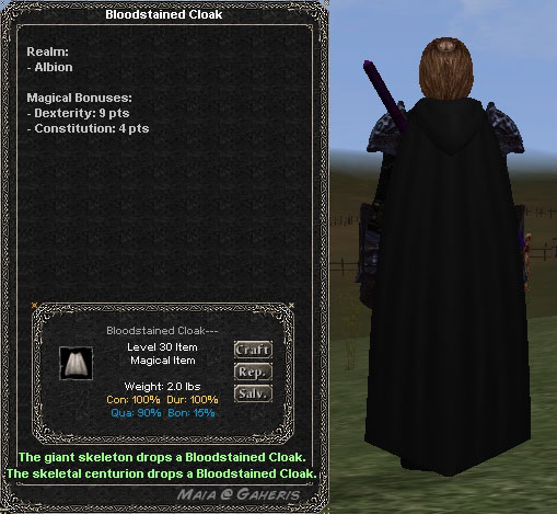 Bloodstained Cloak :: Items :: Dark Age of Camelot :: ZAM