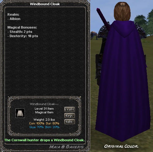 Windbound Cloak :: Items :: Dark Age of Camelot :: ZAM