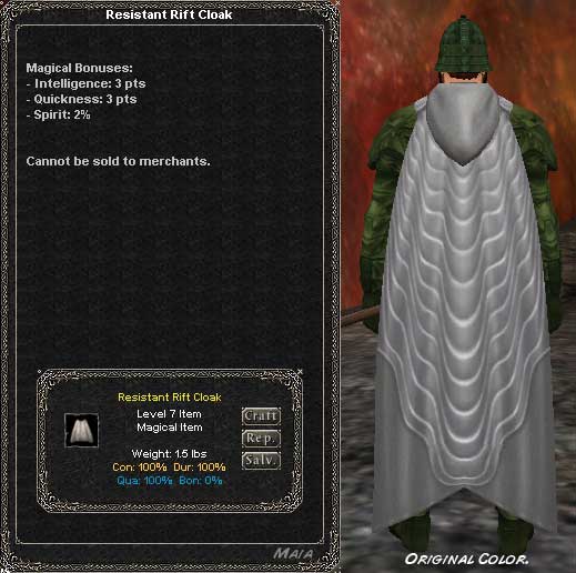 Resistant Rift Cloak :: Items :: Dark Age of Camelot :: ZAM