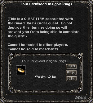 Picture for Four Darkwood Insignia Rings