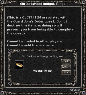 Picture for Six Darkwood Insignia Rings