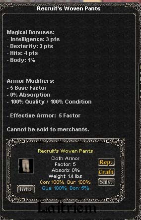 Picture for Recruit's Woven Pants (old)