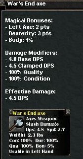 Picture for War's End Axe