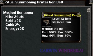 Picture for Ritual Summoning Protection Belt