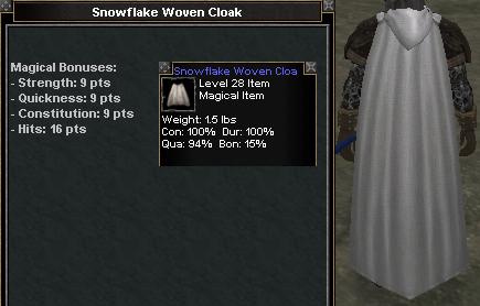 Snowflake Woven Cloak :: Items :: Dark Age of Camelot :: ZAM
