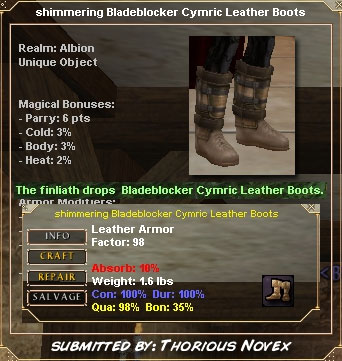 Picture for Shimmering Bladeblocker Cymric Leather Boots (u)