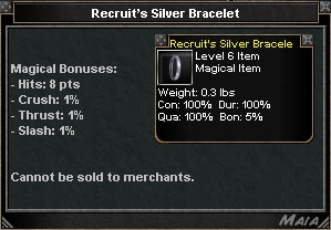 Picture for Recruit's Silver Bracelet (hits)