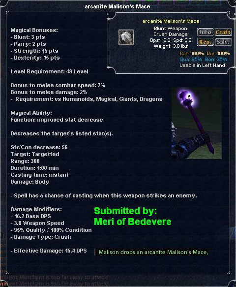 Picture for Arcanite Malison's Mace