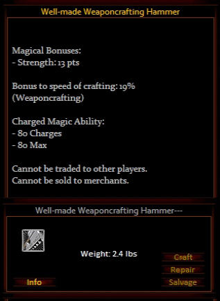 Picture for Well-made Weaponcrafting Hammer