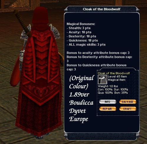 Cloak of the Bloodwolf :: Items :: Dark Age of Camelot :: ZAM