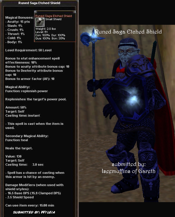 Runed Saga Etched Shield (classic) :: Items :: Dark Age of Camelot :: ZAM