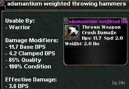 Picture for Adamantium Weighted Throwing Hammers