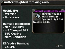 Picture for Mithril Weighted Throwing Axes