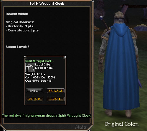 Spirit Wrought Cloak :: Items :: Dark Age of Camelot :: ZAM