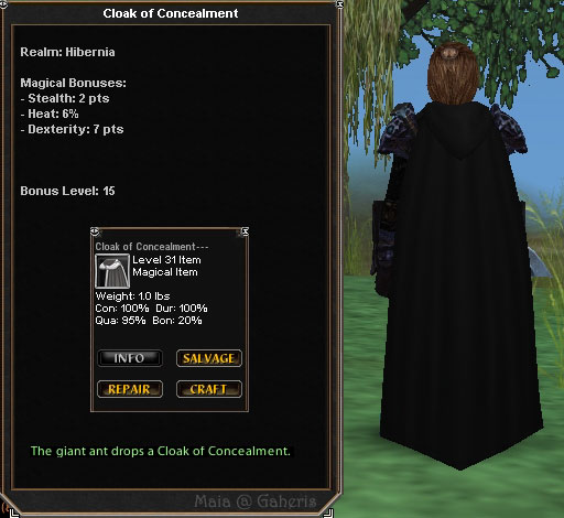Cloak of Concealment :: Items :: Dark Age of Camelot :: ZAM