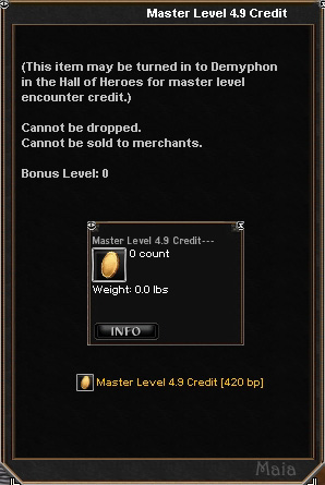 Picture for Master Level 4.9 Credit
