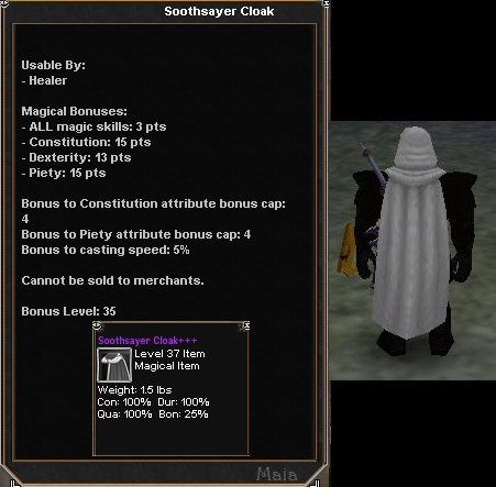 Soothsayer Cloak :: Items :: Dark Age of Camelot :: ZAM