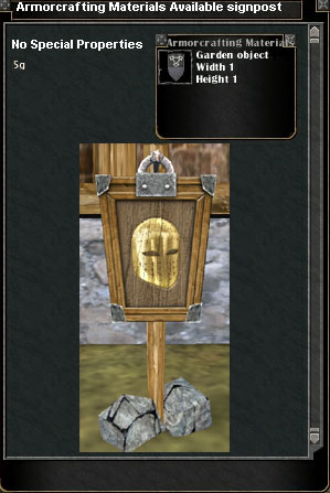 Picture for Armorcrafting Materials Available Signpost