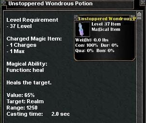 Picture for Unstoppered Wondrous Potion (Alb)