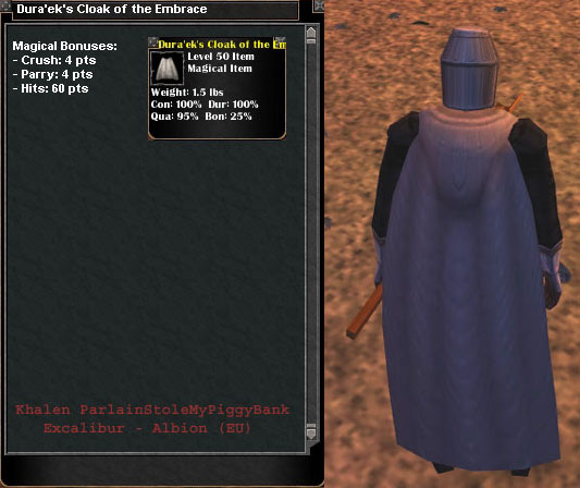 Dura'ek's Cloak of the Embrace :: Items :: Dark Age of Camelot :: ZAM